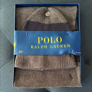 NWT POLO Ralph Lauren hat and scarf set